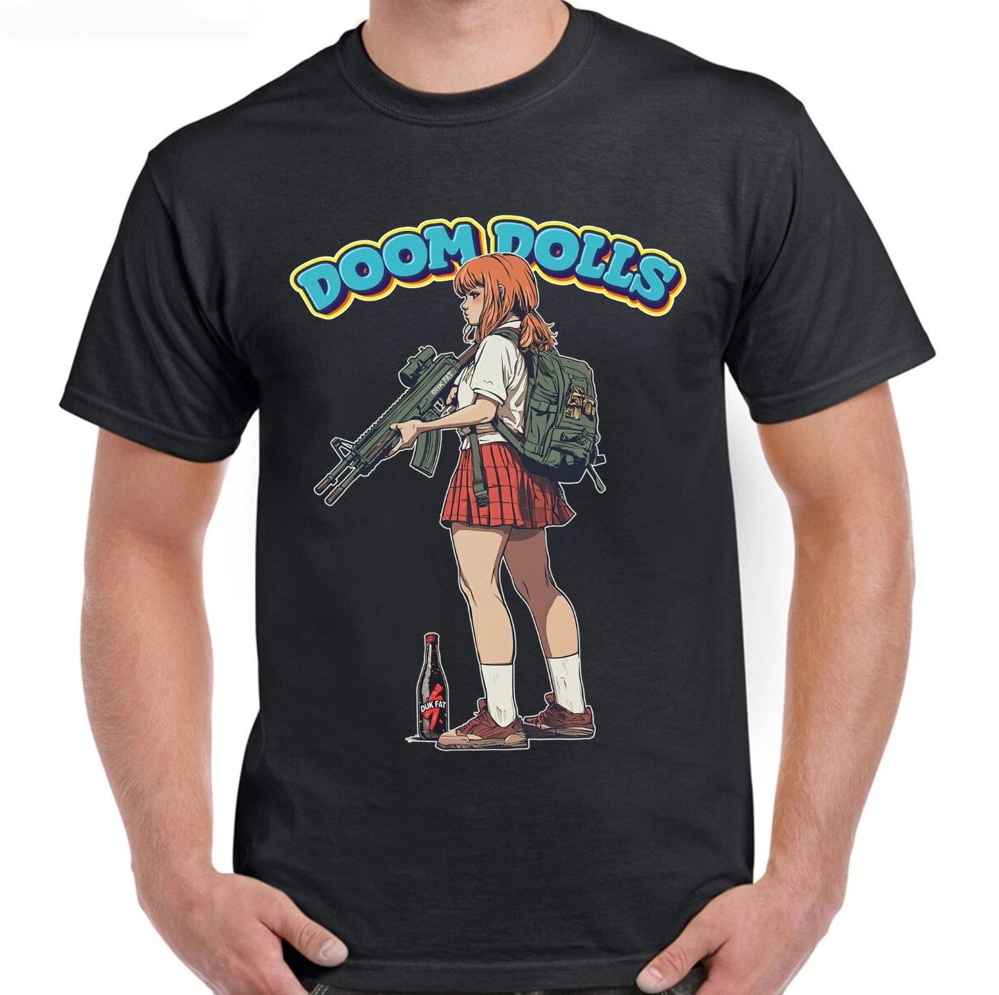 Doom Dolls - Drink Duk Fat Anime T-Shirt | New Premium Cotton T-Shirt