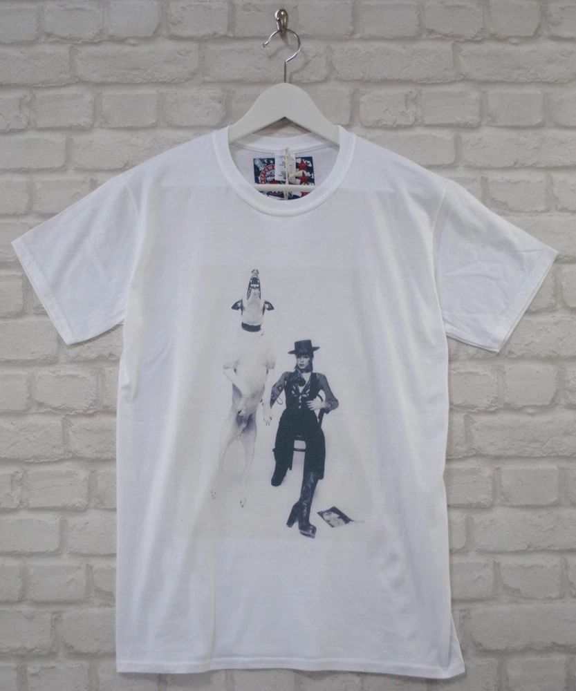 Uptown Classics David Bowie Diamond Dogs 70s Glam White Crew Neck Tee T-shirt