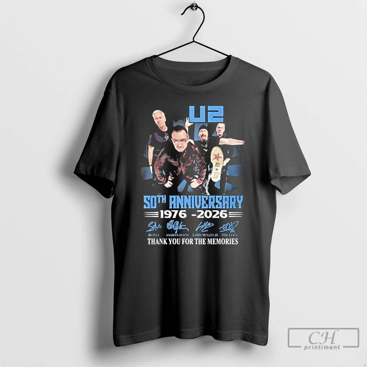 Premium U2 Band 50th Anniversary 1976 2026 Thank You For The Memories T Shirts