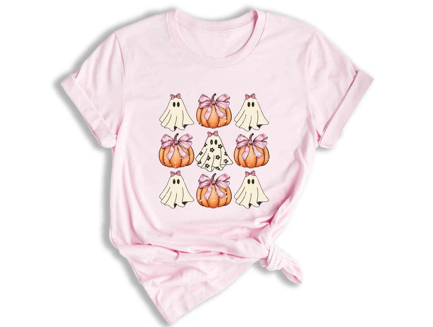 Halloween Ghost Pumpkin Shirt, Cute Halloween Shirt, Halloween Gift