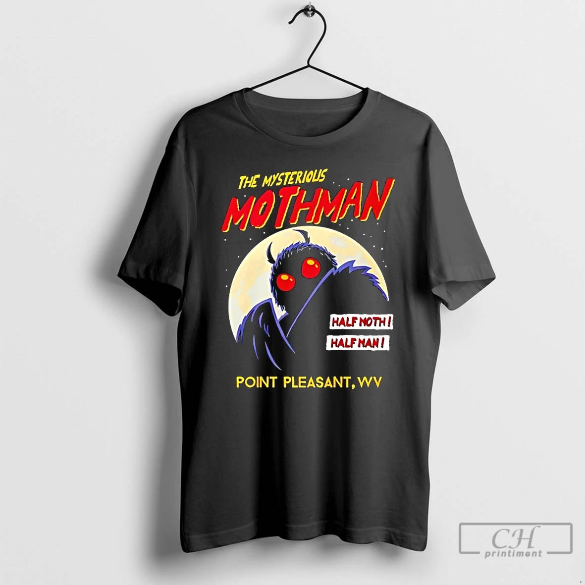 Classic The Mysterious Mothman Half Moth Half Man T Shirts