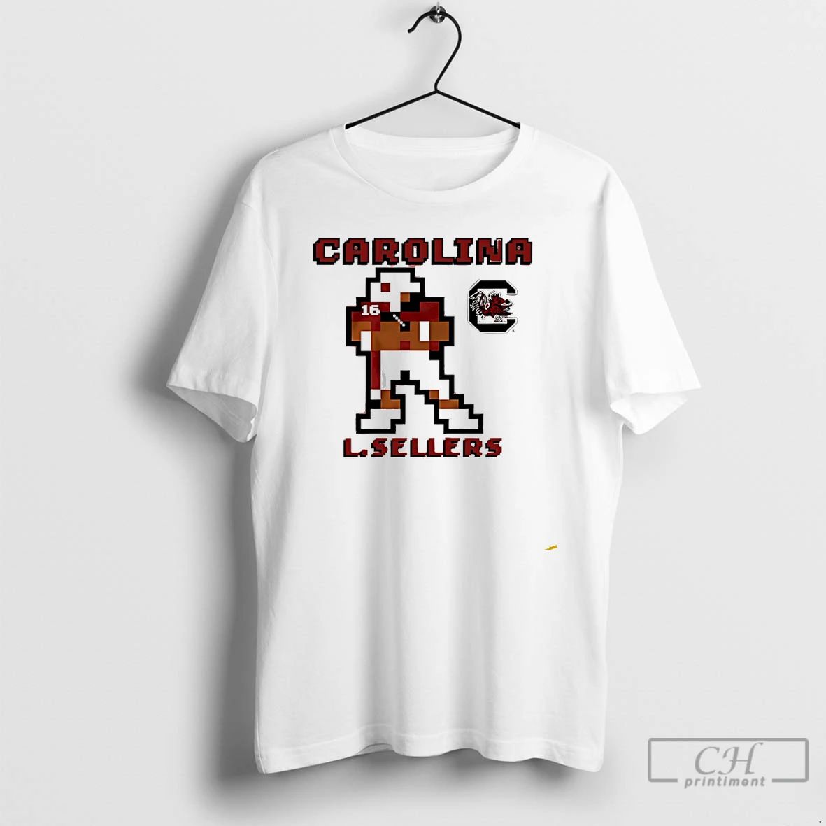 Premium South Carolina Gamecocks Football Lanorris Sellers Pixel T Shirts