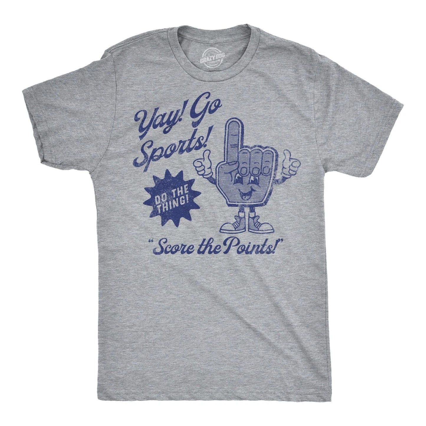 Mens Funny T Shirts Yay Go Sports Sarcastic Fan Graphic Sports Tee for Men