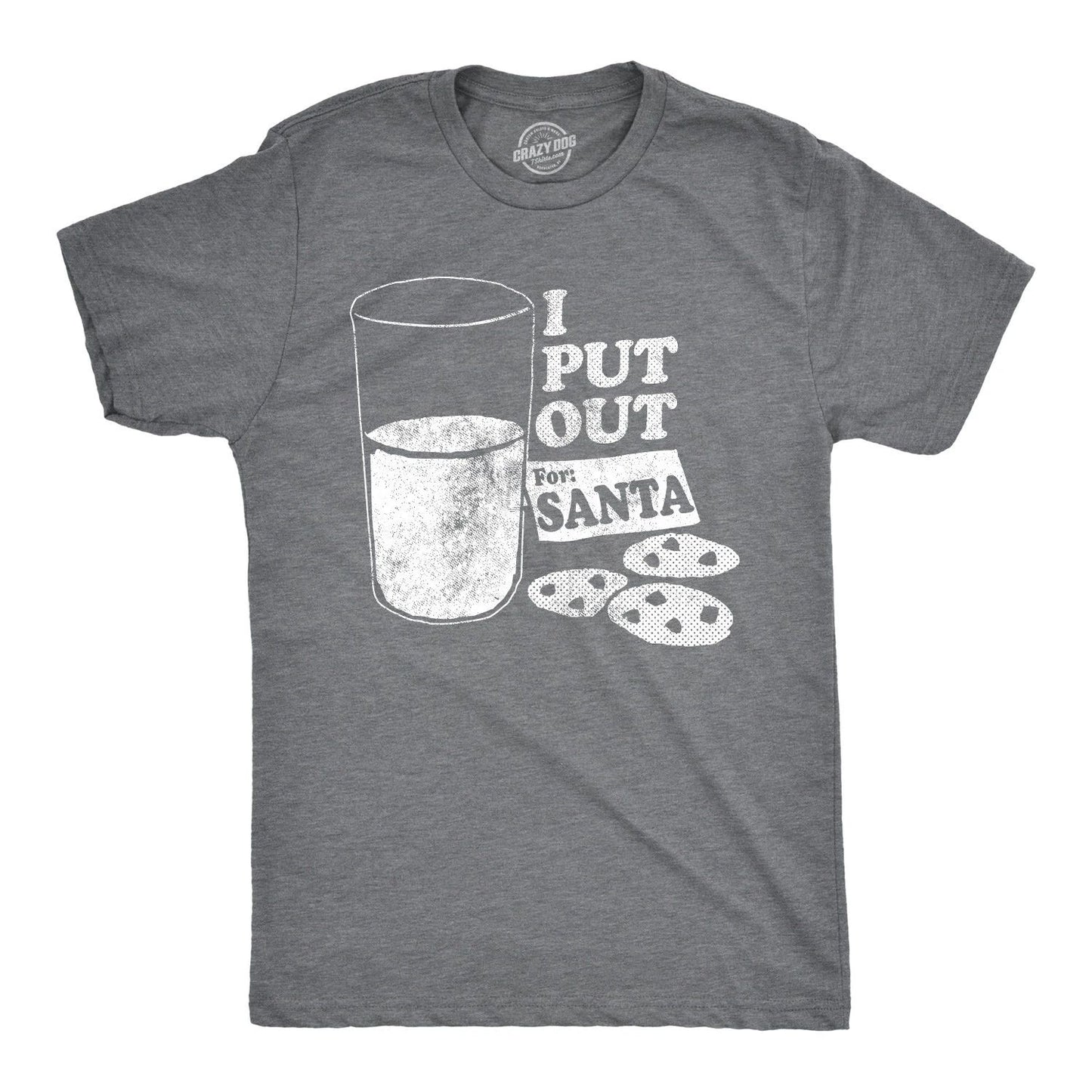 Mens I Put Out for Santa T shirt Funny Offensive Christmas Graphic Tee Sarcastic