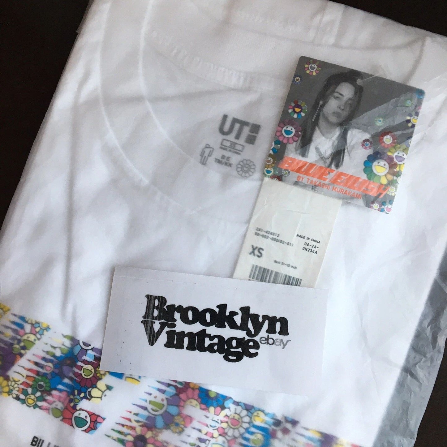 Uniqlo Takashi Murakami Billie Eilish White Tee NEW 2020 Women's XS Extra Small