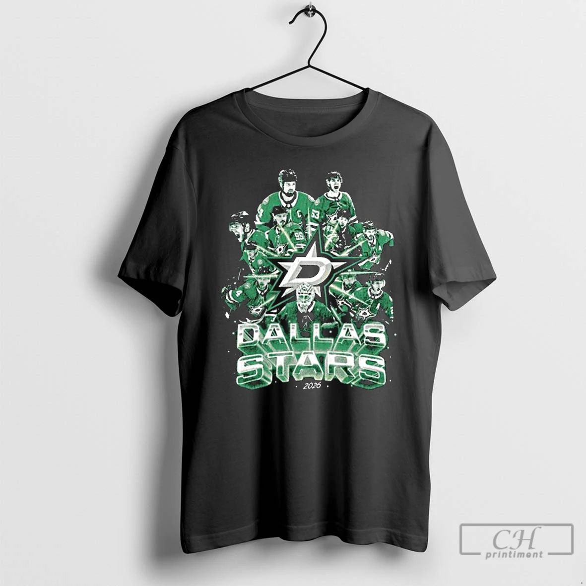 Classic Dallas Stars Hockey 2026 Green Team Long Sleve T Shirts