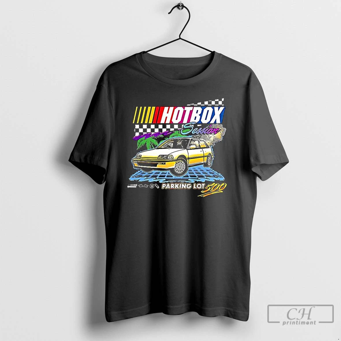 Classic Hotbox Session Parking Lot 500 Honda Civic Vintage Shrit T Shirts