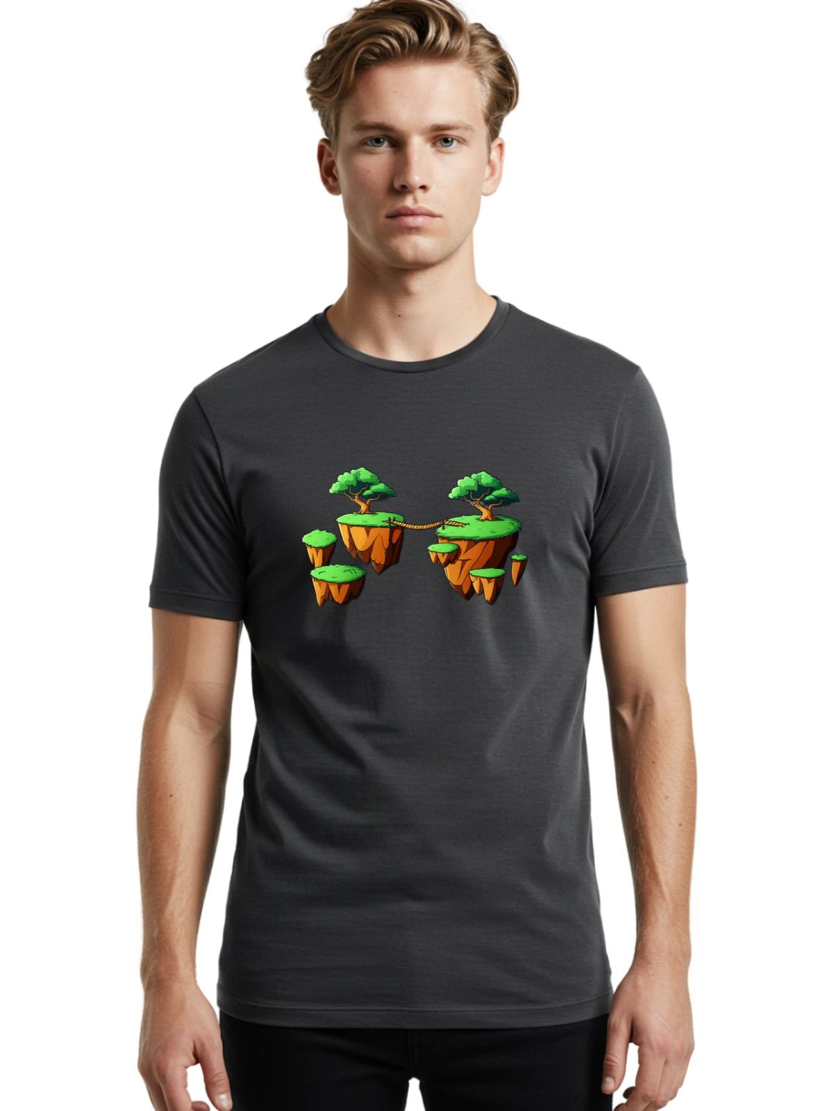 Floating-Islands-6 Mens Graphic Tee, 100% Cotton, Casual Summer Wear
