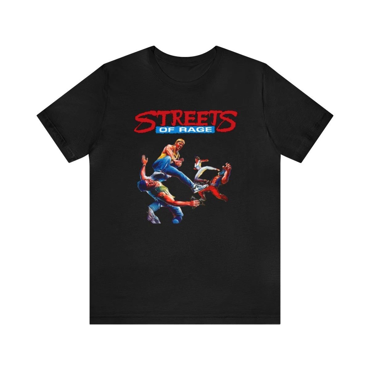 Streets of Rage Sega Genesis Cover Retro Style Pixel Unisex Short Sleeve T-Shirt