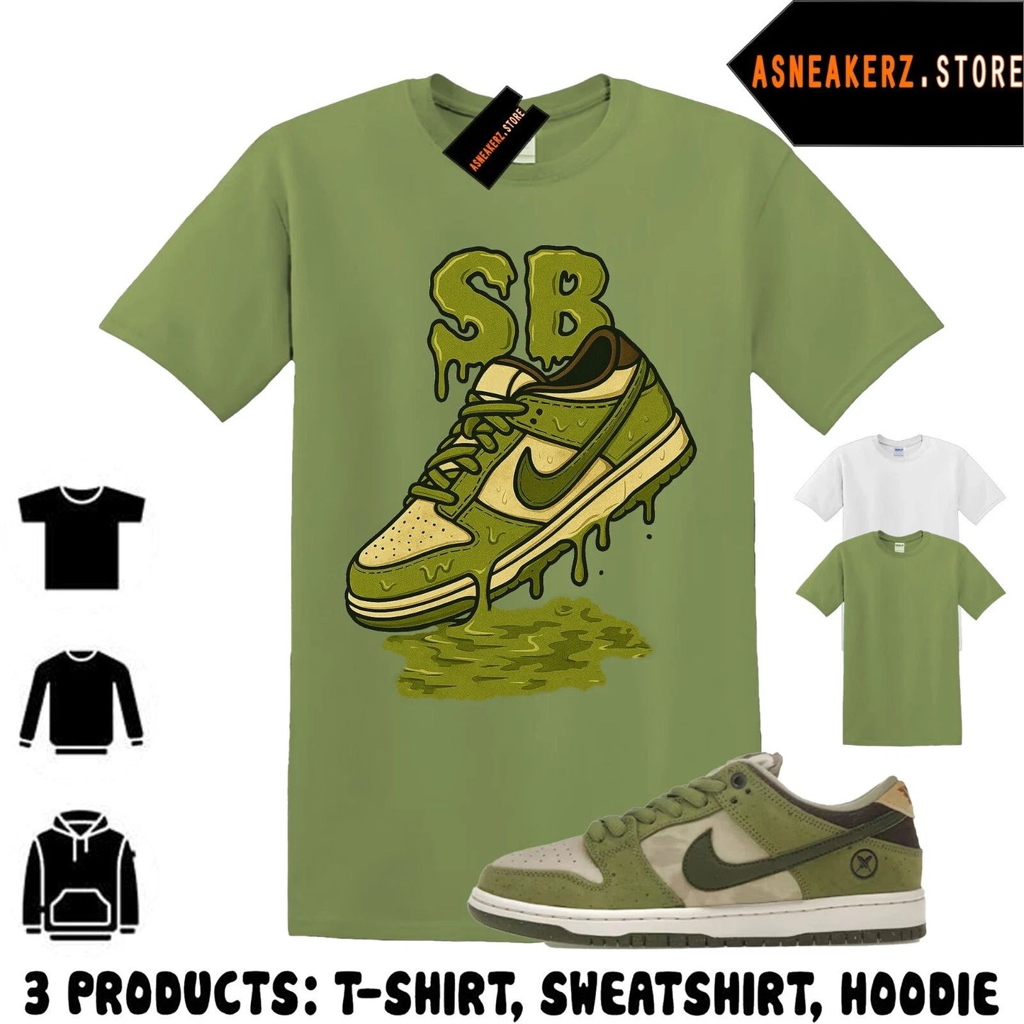 Tee Shirt Matching Dunk Low Yuto Horigome Matcha To Match Sneaker Shoe Dripping