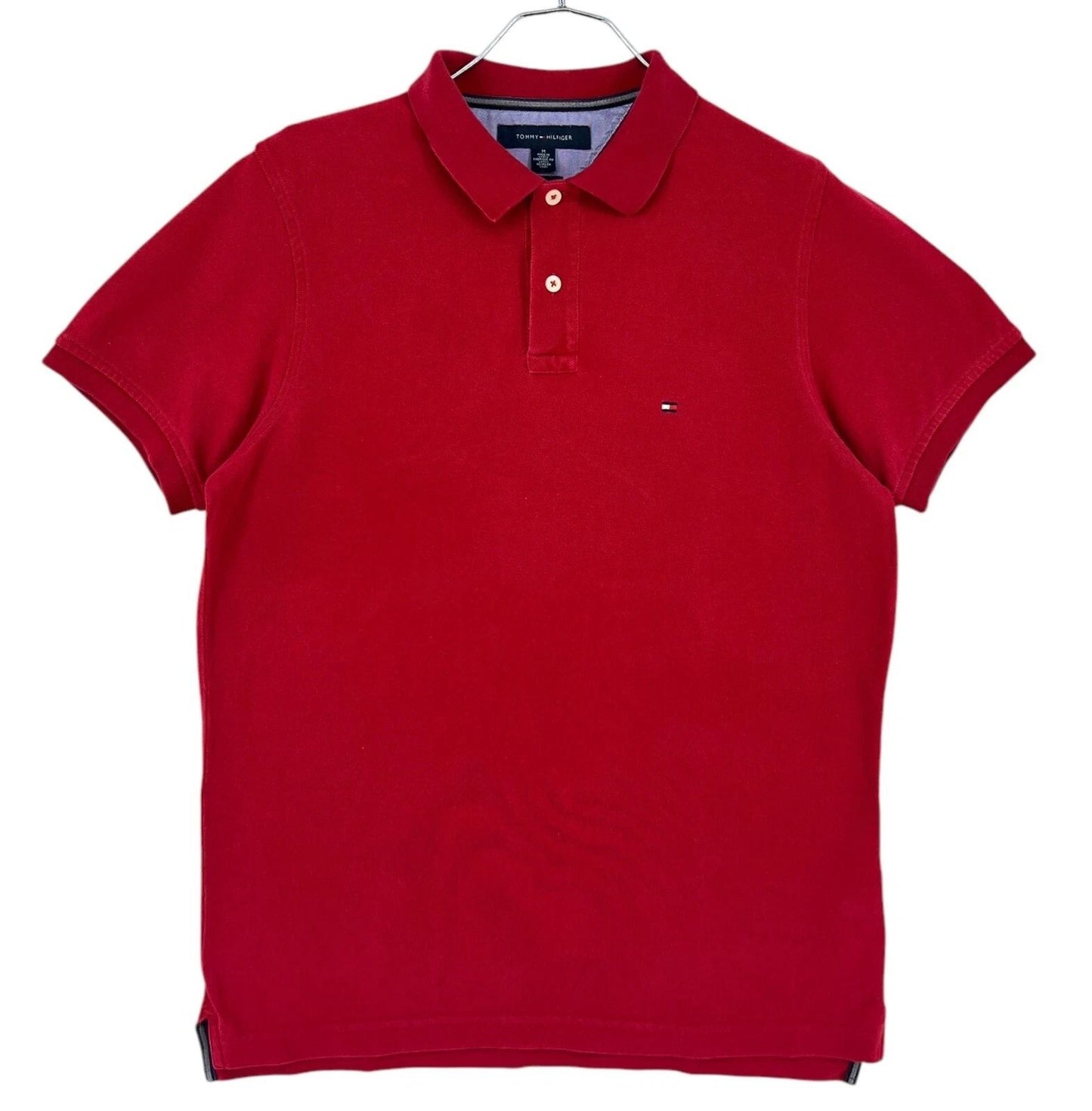 Tommy Hilfiger Slim Fit Rosso Polo Collo T-Shirt Taglia M