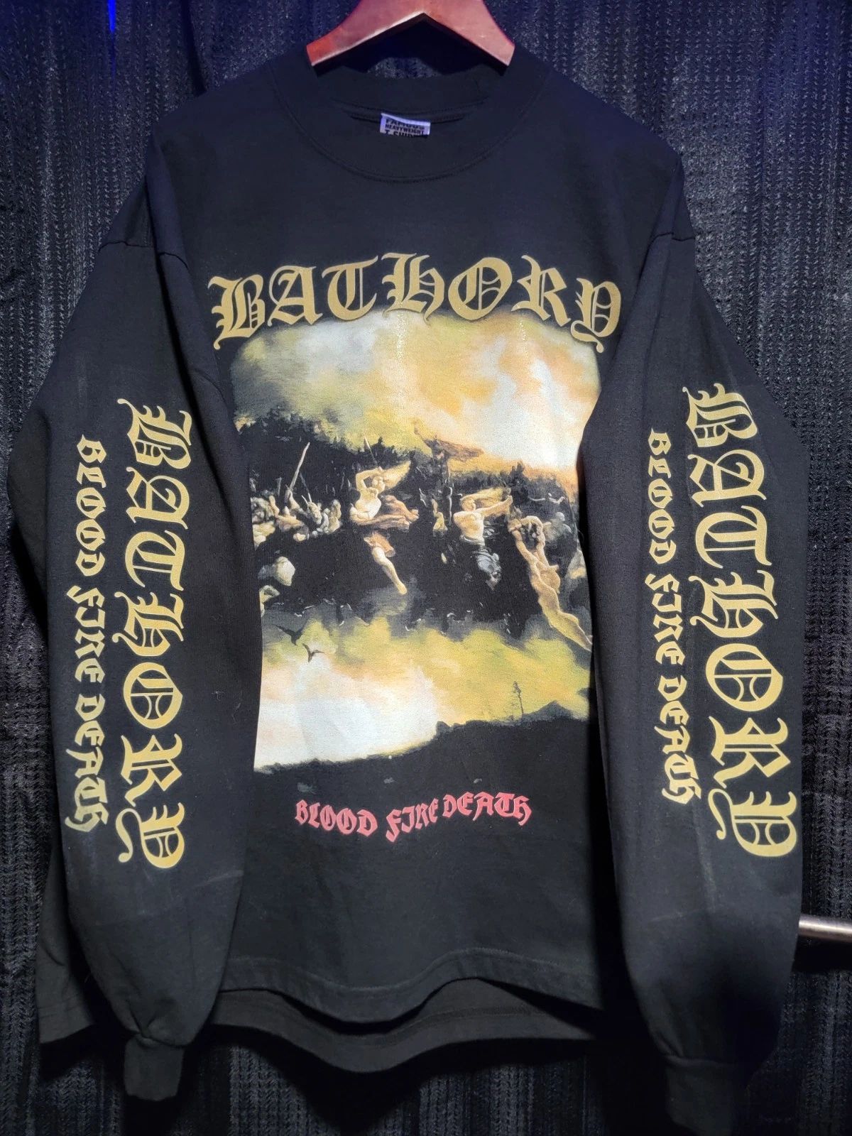 Bathory "Blood Fire Death" Long Sleeve Black mayhem death ON SHAKA HEAVYWEIGHT