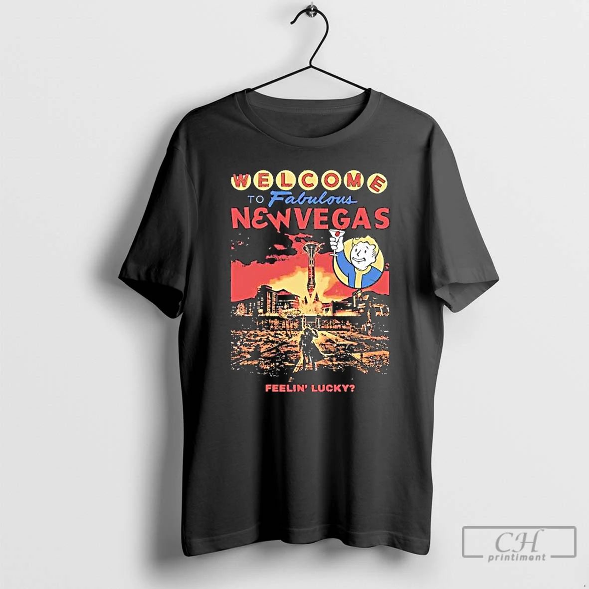 Premium Welcome To Fabulous New Vegas Feelin Lucky Graphic T Shirts