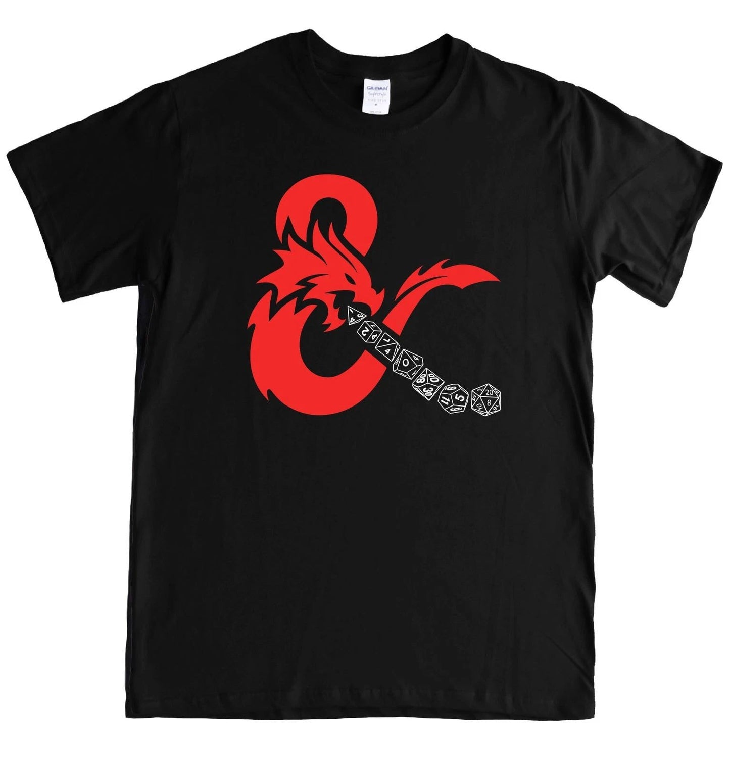 DUNGEONS & DRAGONS Dice Logo T-Shirt, DnD Role Play Gaming Gift tee, D&D S - 5XL