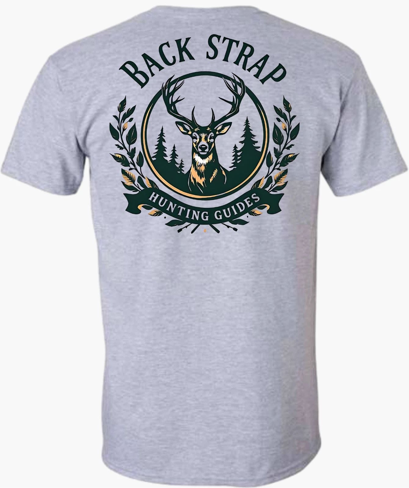 Back Strap Hunting Guides Deer Hunting Short Sleeve T-Shirt