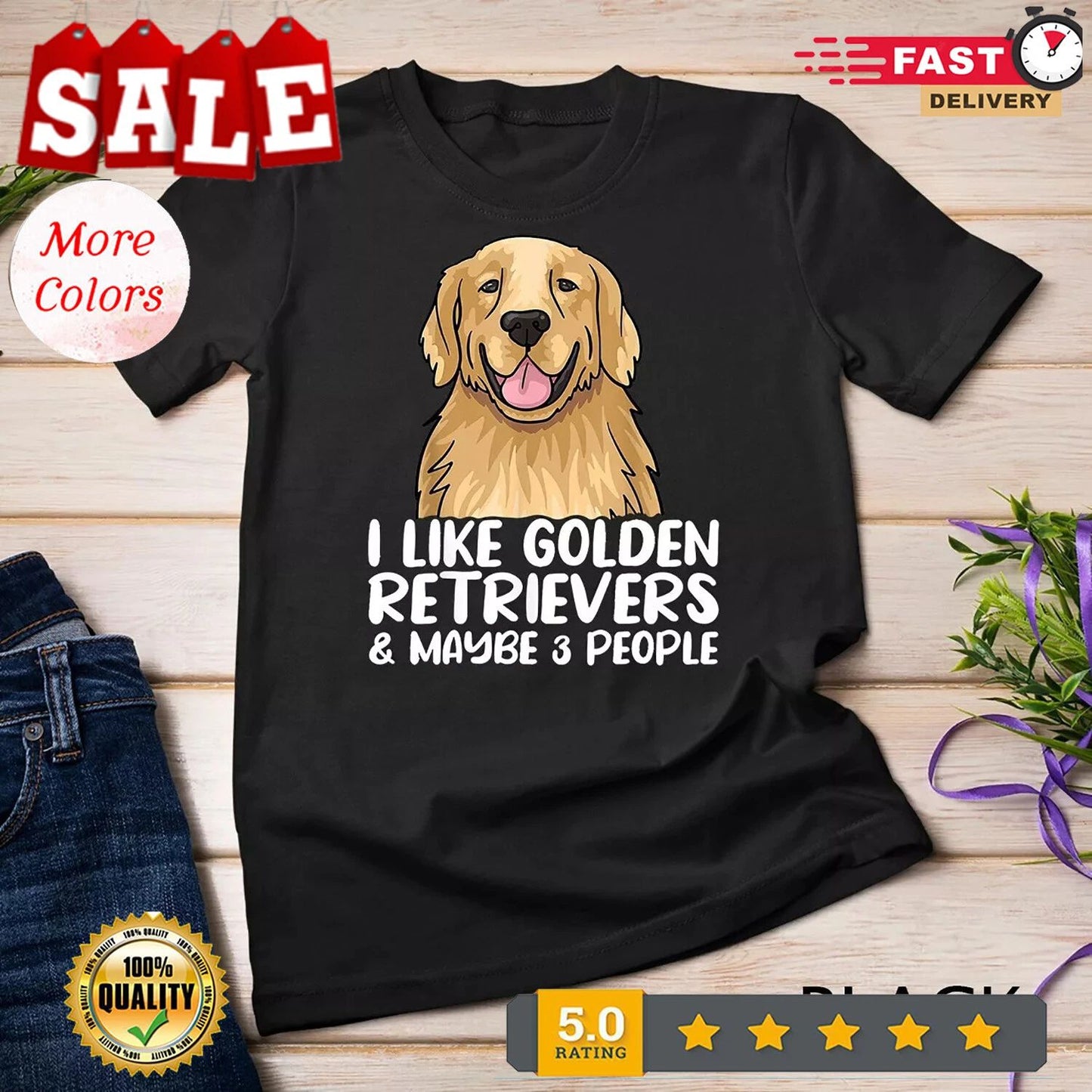 Golden Retriever Tshirt, Dog Lover Tee, Golden T-Shirt Unisex T-shirt