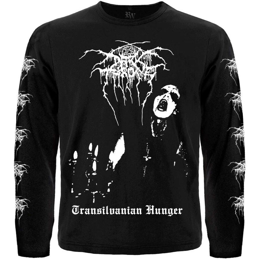 Dark Throne "Transilvanian Hunger" Long Sleeve Black T-Shirt mayhem Darkthrone