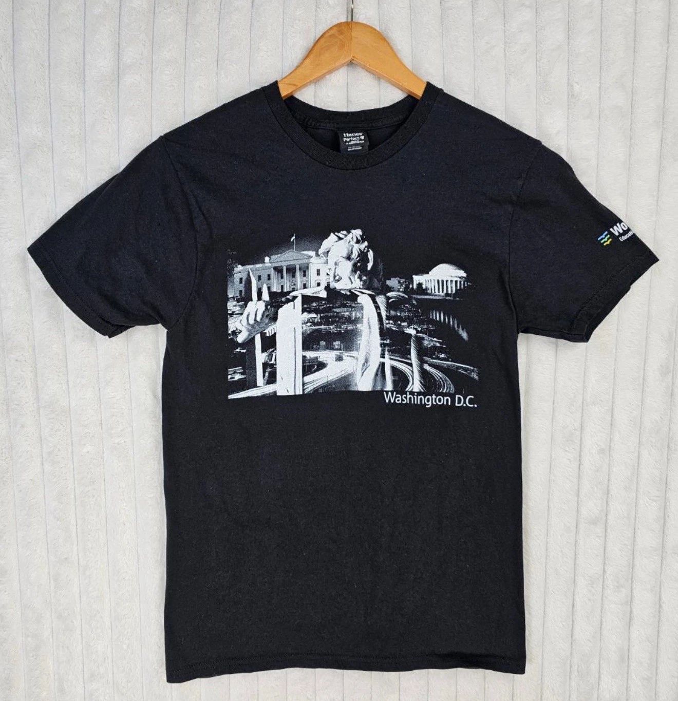 Washington D.C. World Strides Educational Travel Black Graphic T-Shirt Small