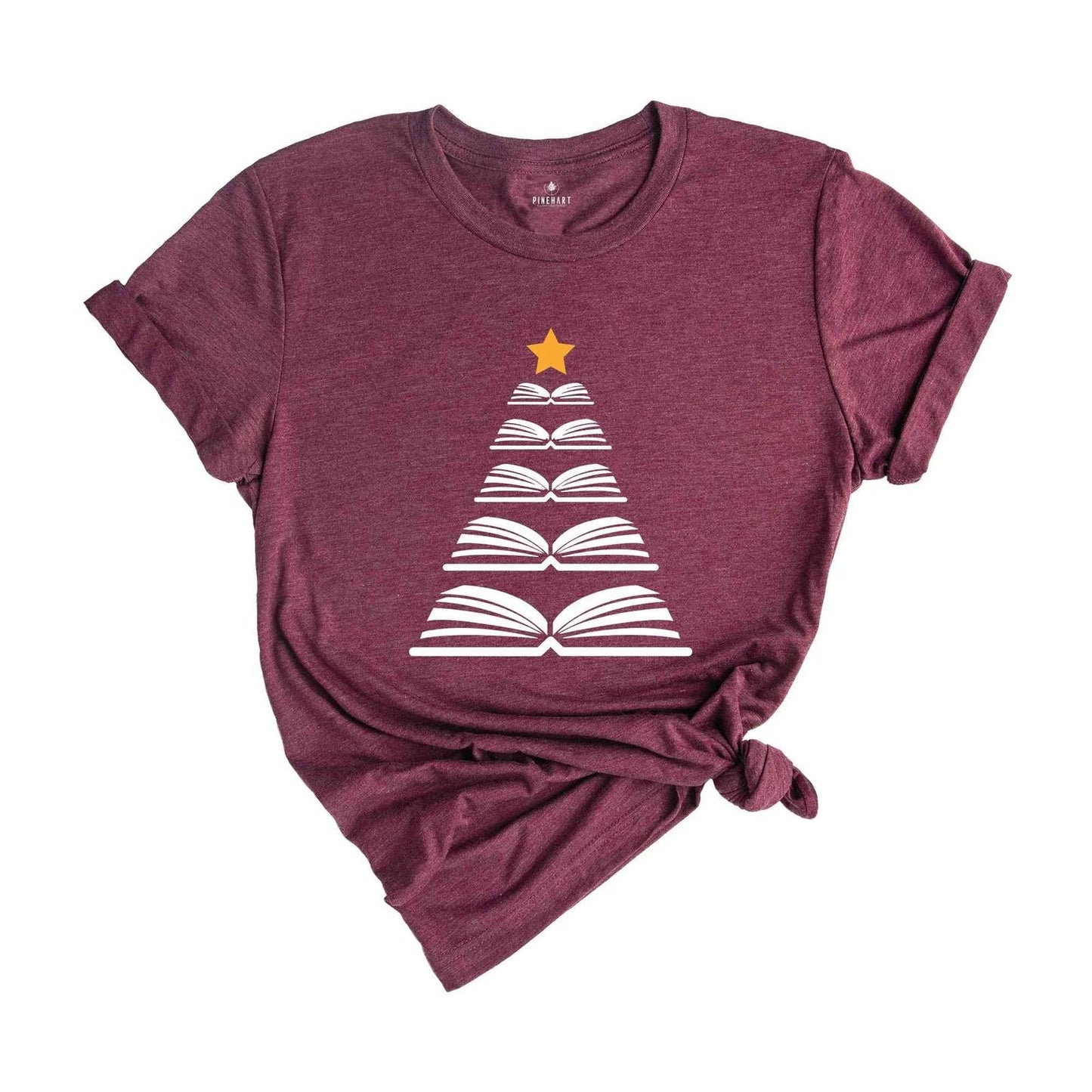 Books Tree Christmas Shirt, Cute Christmas Tee, Christmas Gift, Book Lovers Chri