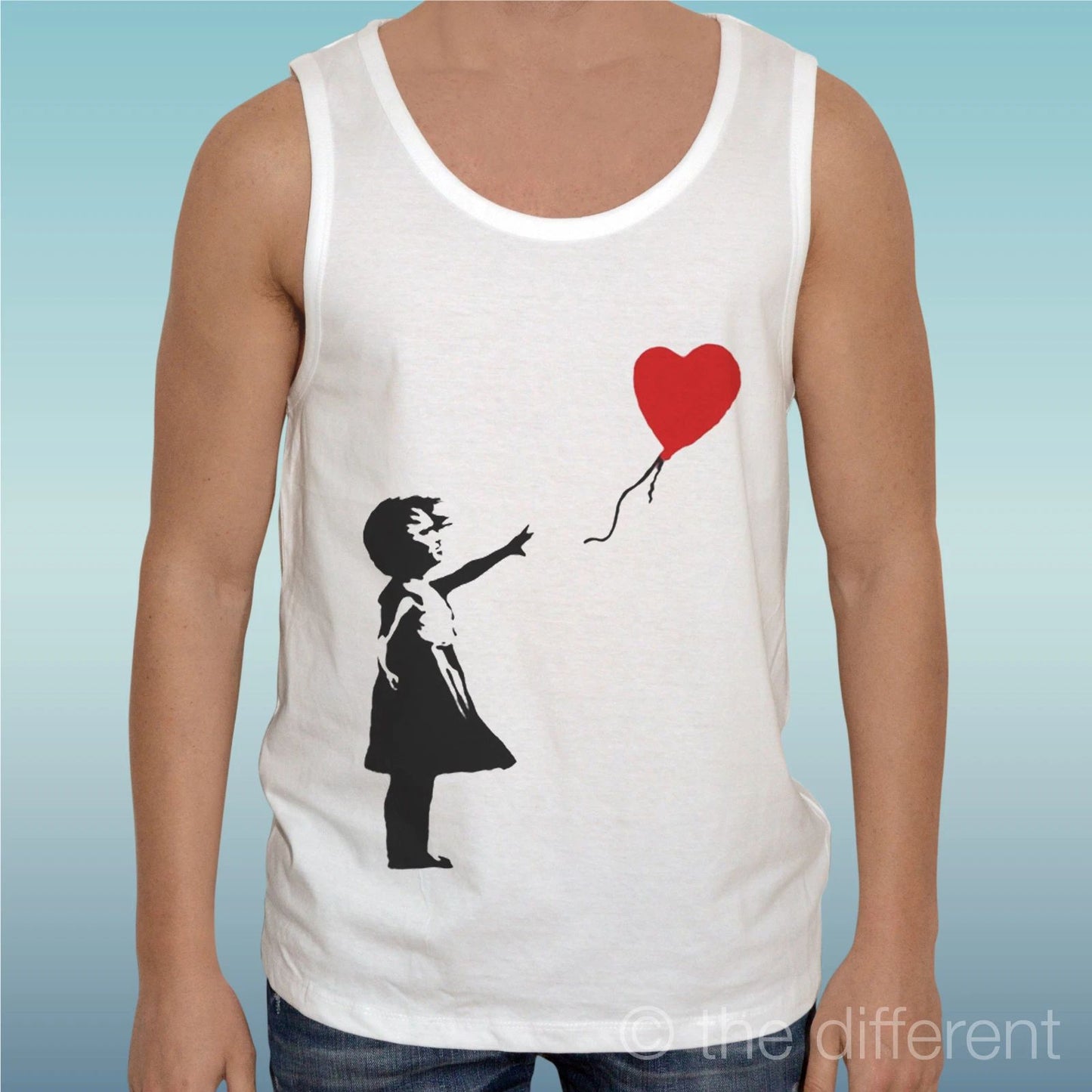 Canotta T-Shirt " Girl Balloon Heart Ballon " Gift Idea Road To Happiness