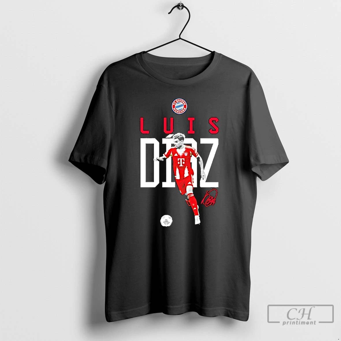 Premium Luis Diaz Fc Bayern Munich Logo Signature T Shirts