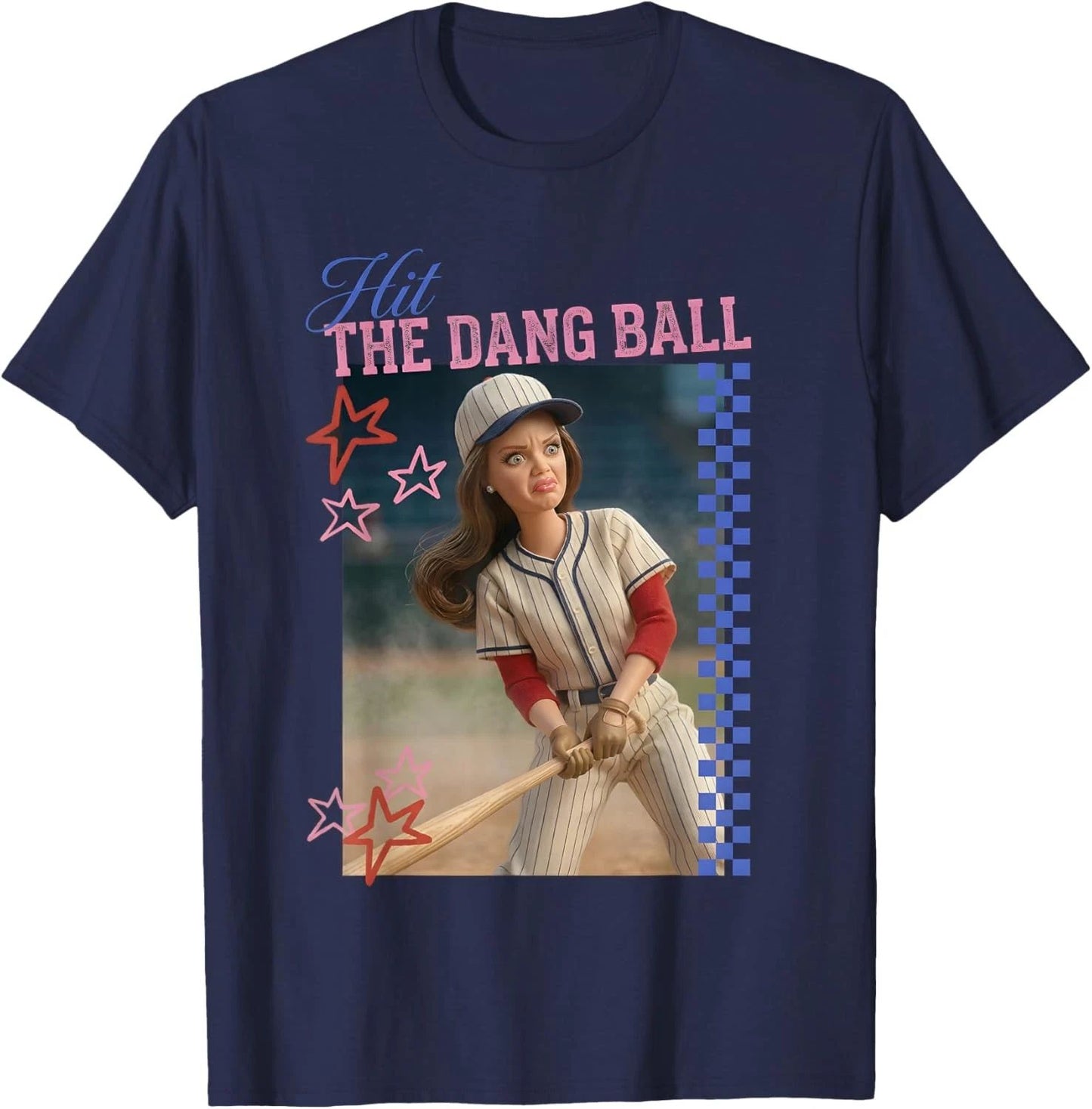 Hit The Dang Ball Funny Baseball Mom Softball Doll Face Meme Unisex T-Shirt