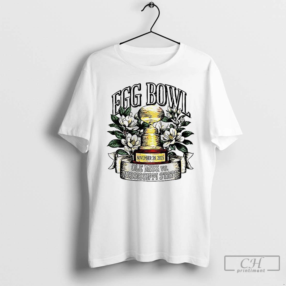 Classic Mississippi State Vs Ole Miss 2025 Egg Bowl Trophy Magnolia T Shirts