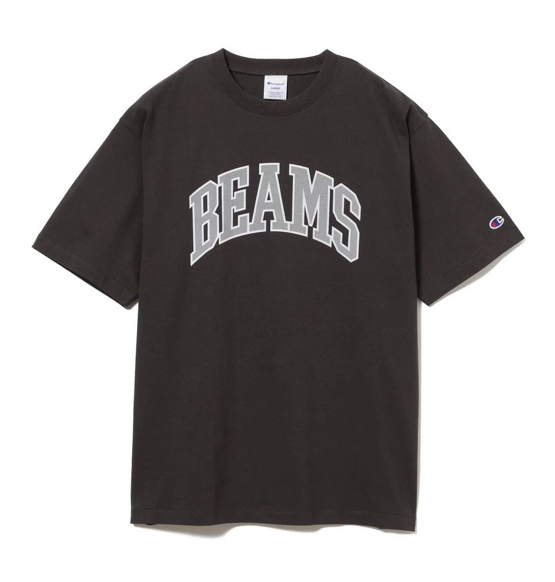 Champion x BEAMS Logo T-Shirt Men's Black Tokyo Streetwear Japan Limited - XL