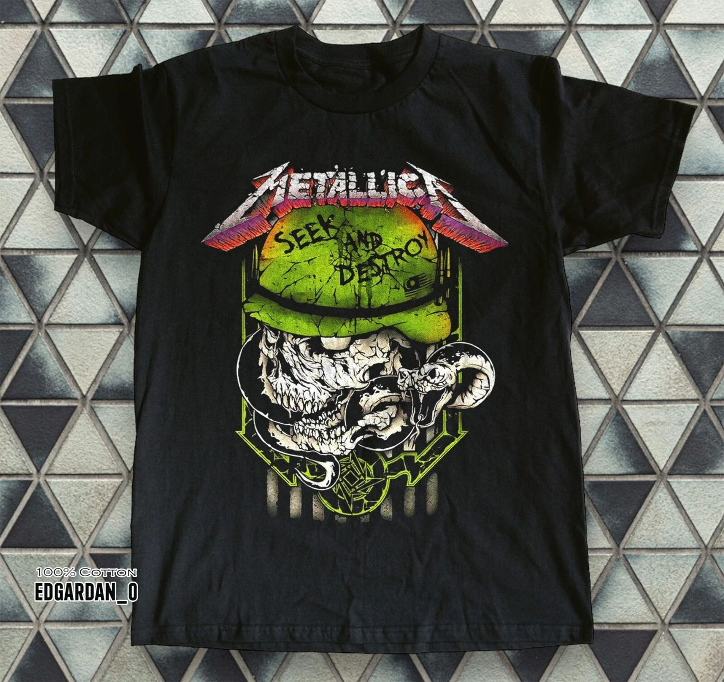 Metallica Seek And Destroy Black Unisex T-shirt Size S-5XL
