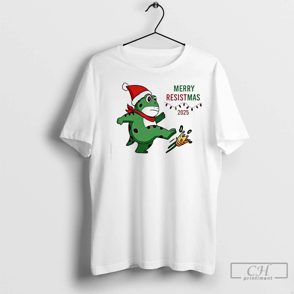 Classic Portland Protest Frog Merry Resistmas