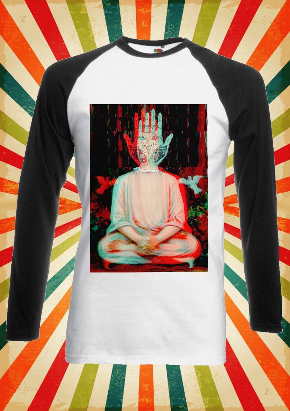 Traditional Buddha Yoga Cool Men Women Long Short Sleeve Baseball T Shirt 1610