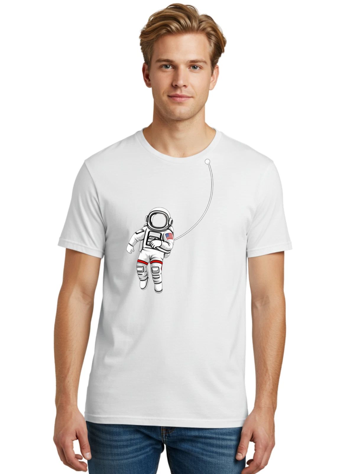 Astronaut-4 Mens Graphic Tee, 100% Cotton, Casual Summer Wear