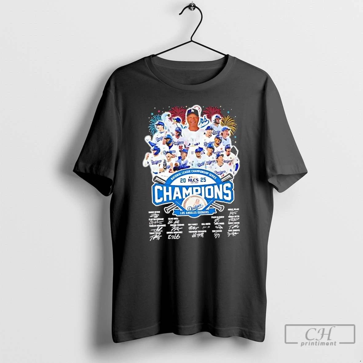 Classic National League Championship Series Los Angeles Dodgers All Names Signatures T Shirts