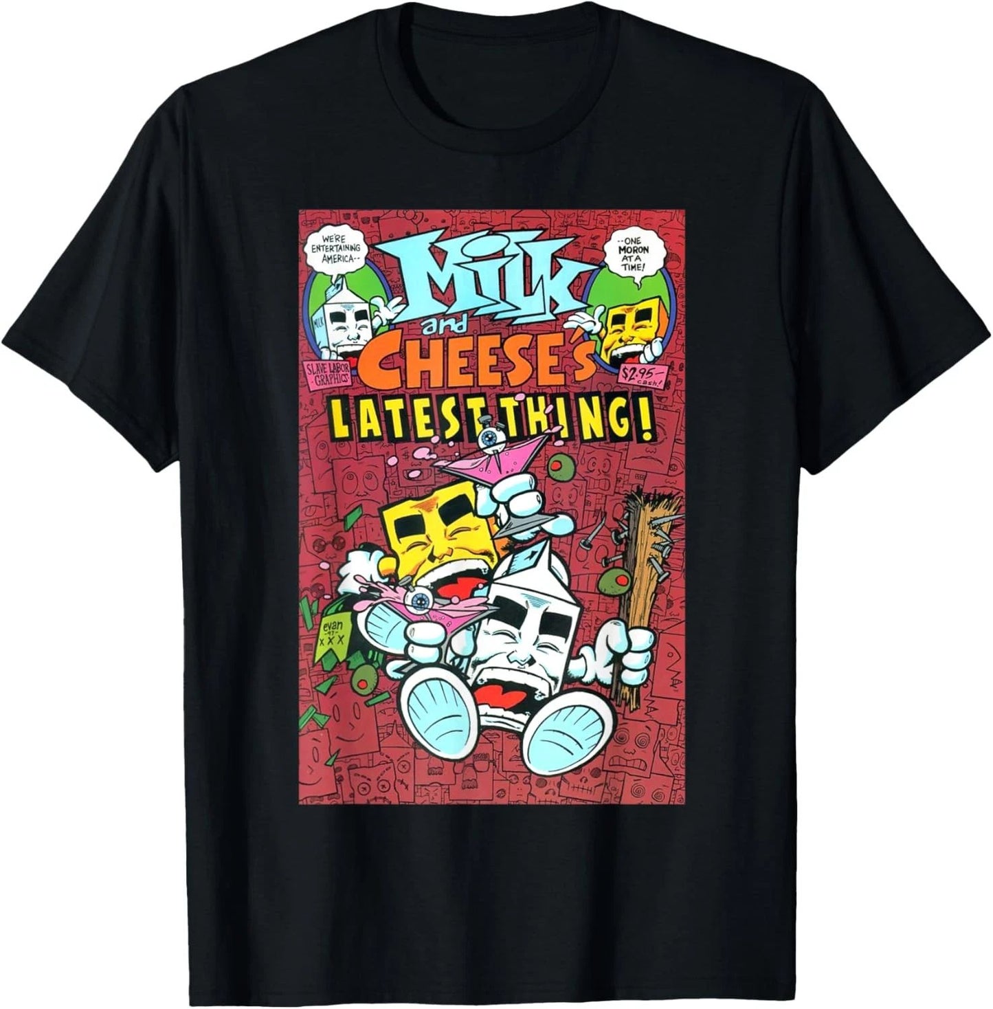 Retro Dairy Product Cheese & Milk Funny For Milk Cheese Love T-Shirt