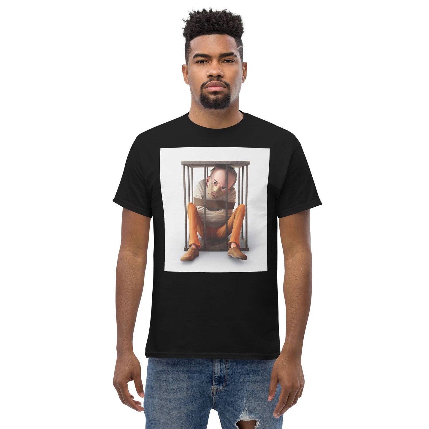 locked up and silenced man trendy great quality graphic Men's classic tee