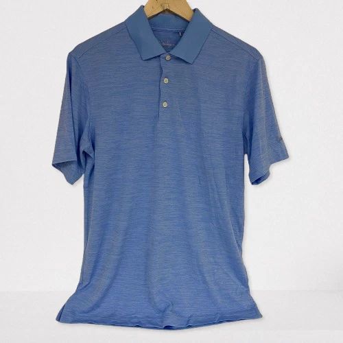 Walter Hagen Men’s ESS Space Dye Golf Polo Daybreak Blue Moisture-Wicking NWT