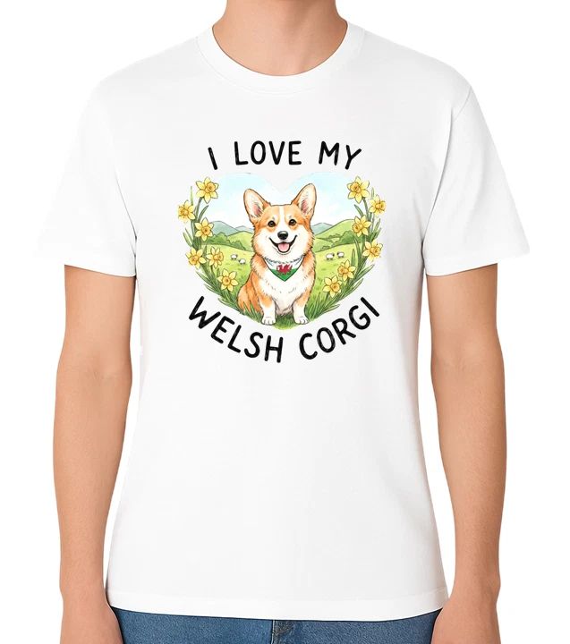 I Love My Welsh Corgi Cute Dog Lover Graphic Unisex T-Shirt