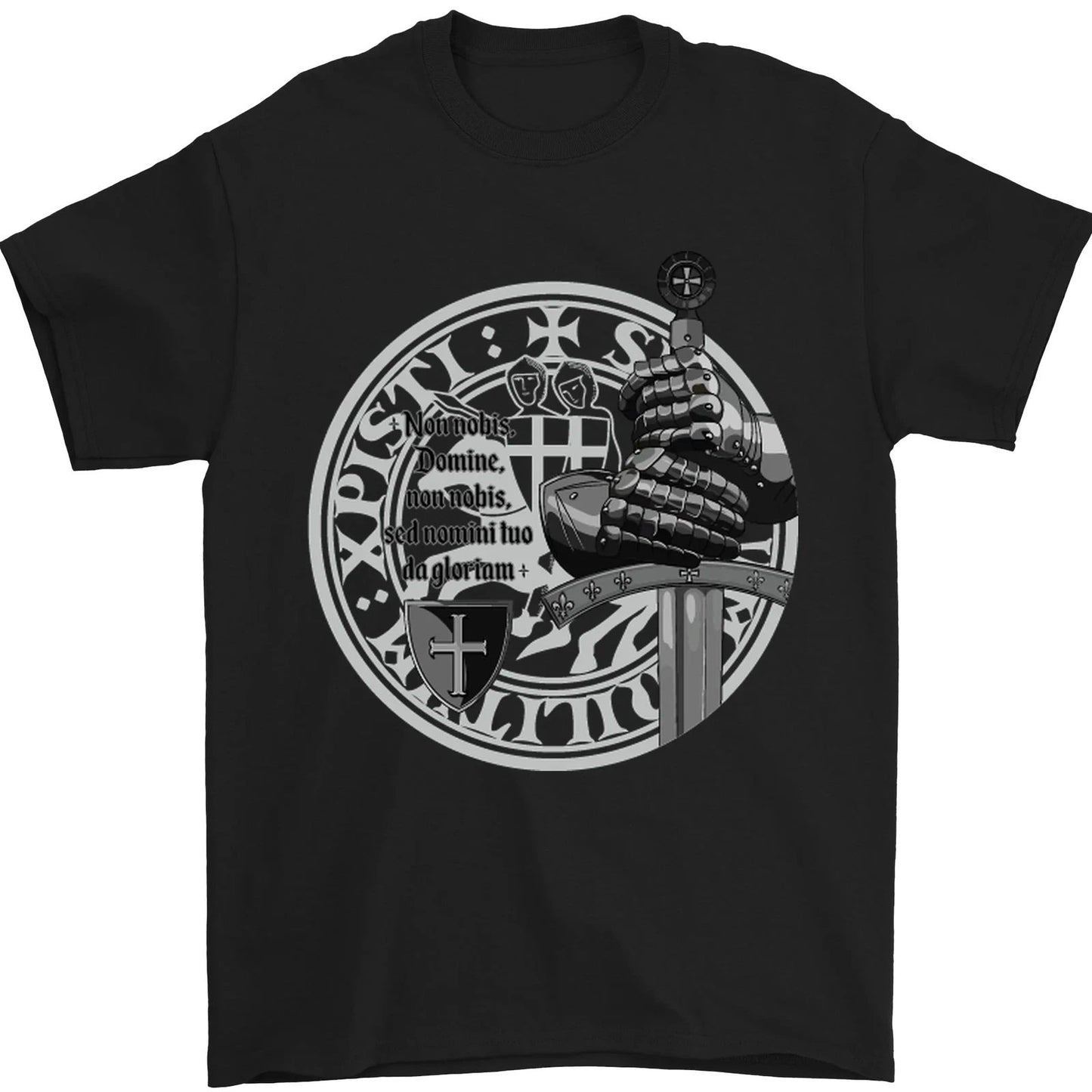 Non Nobie St Georges Day Knights Templar Mens T-Shirt 100% Cotton