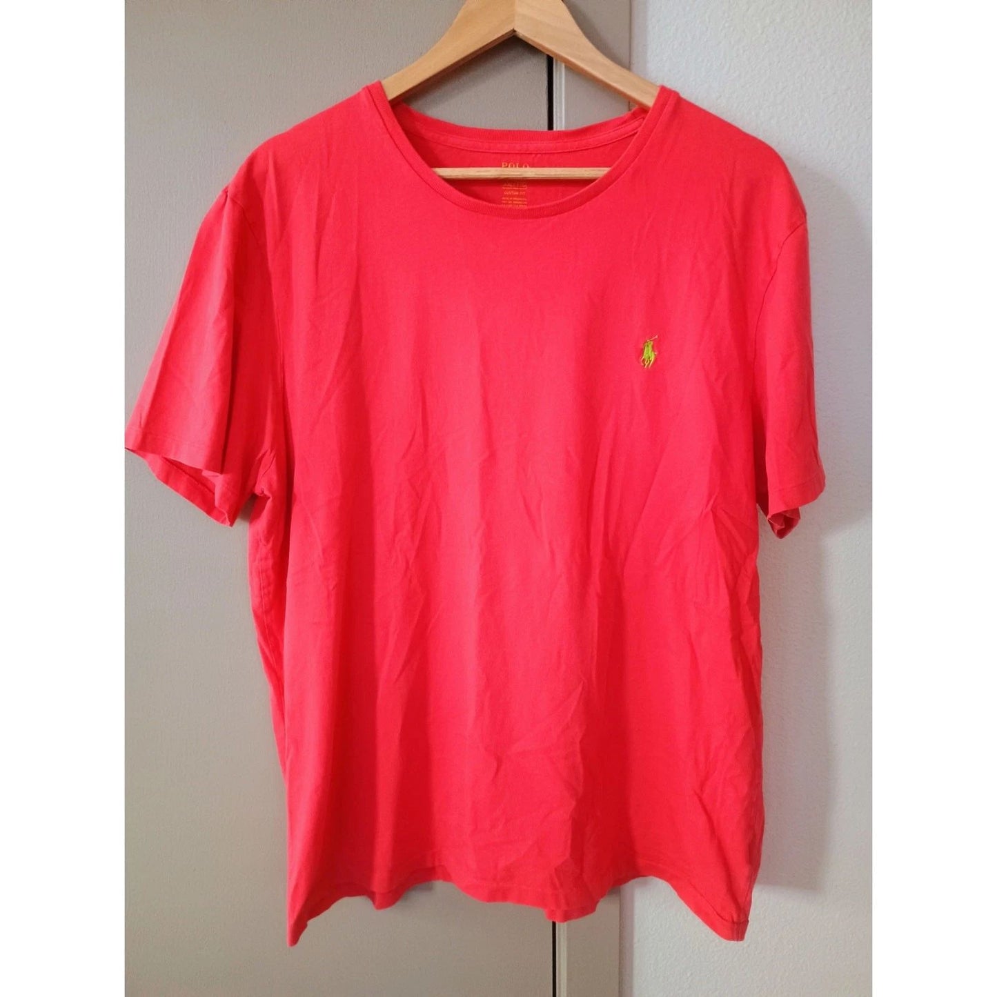 Polo Ralph Lauren Men’s TShirt vibrant raceway Red Crew Neck Logo Pony casual