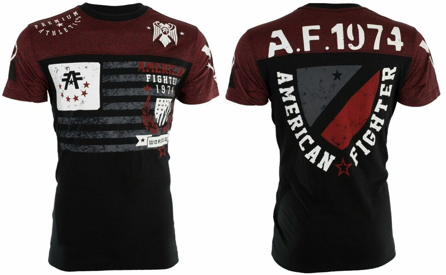 AMERICAN FIGHTER Nazareth Black Athletic Mens Crewneck T-shirt L-3XL NWT