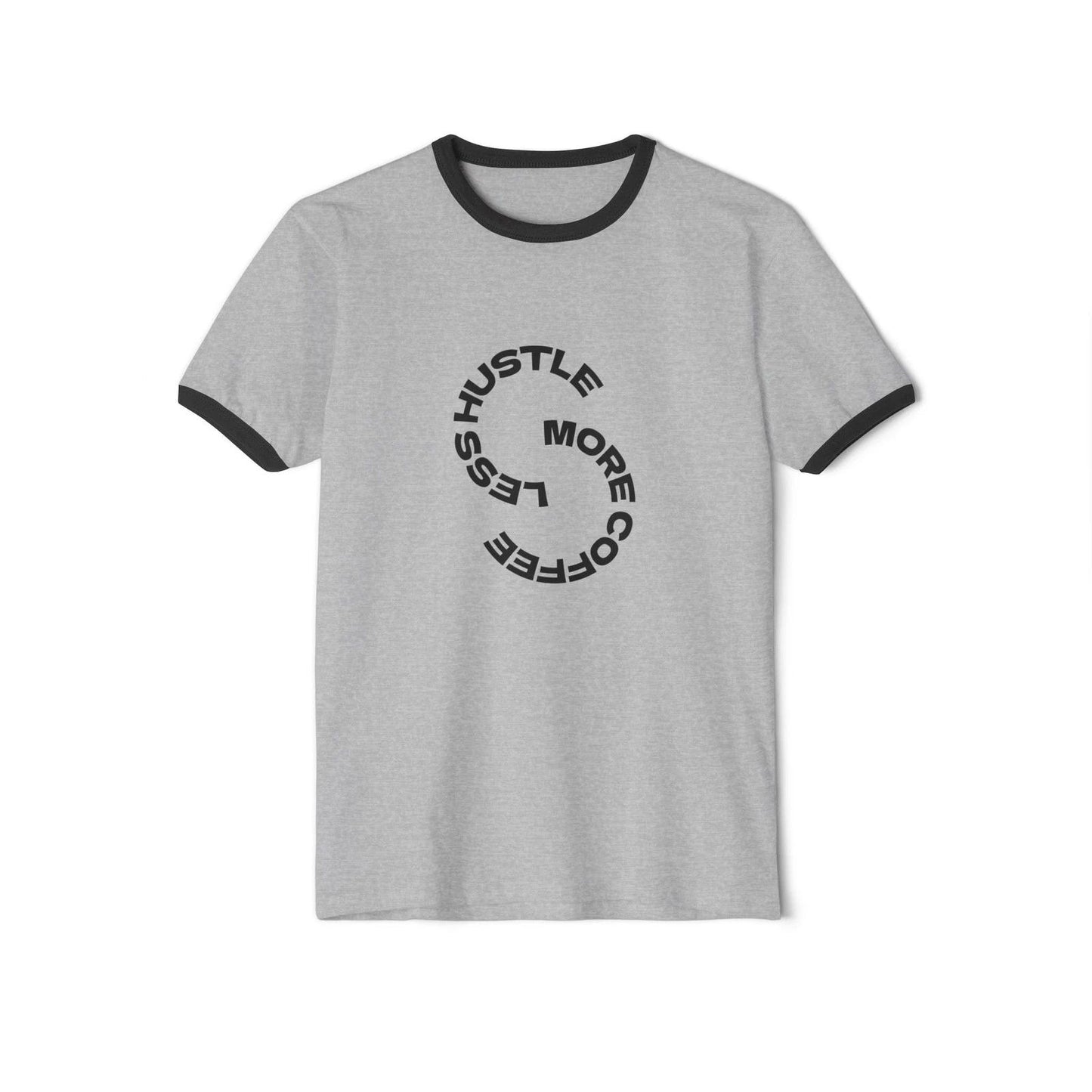 Hustle More Coffee Less Ringer T-Shirt