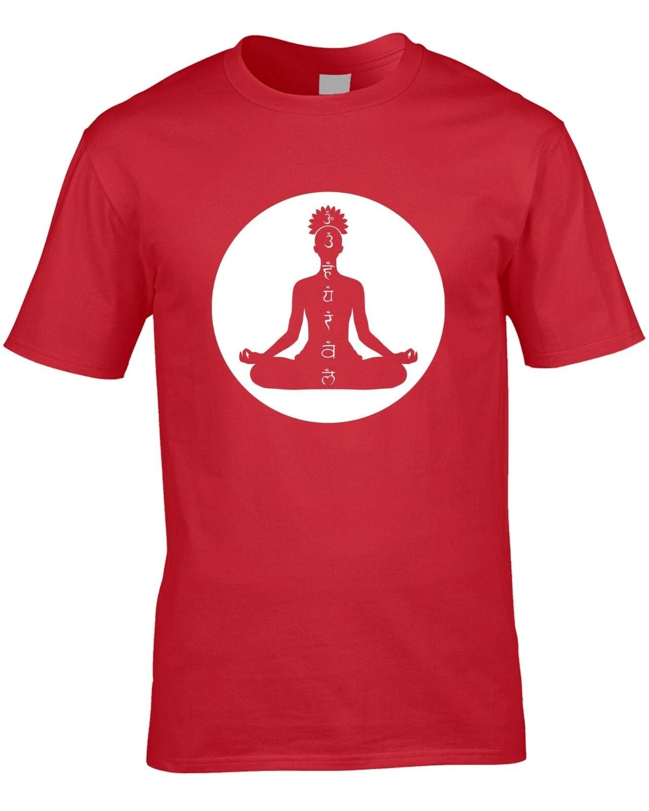 Chakra Symbols Men's T-Shirt Gift Yoga Meditation Peace Energy Body Wheel Spirit
