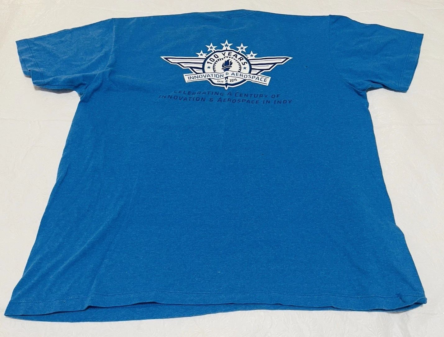 Rolls-Royce T Shirt Men XL Blue Made in USA Indy Aerospace 100 years
