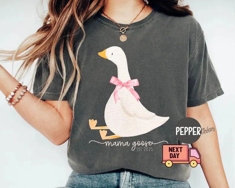 Coquette Mama Goose Comfort Tee Cute Mom Shirt Gift