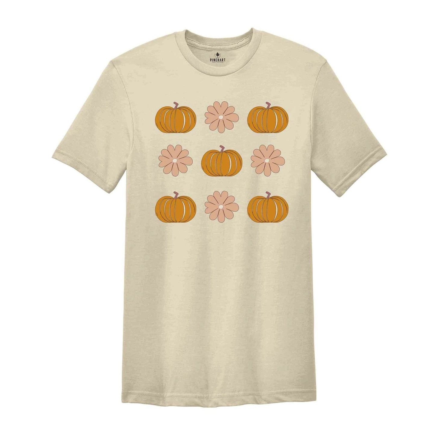 floral Pumpkins Shirt, Retro Pumpkin Shirt, Cute Fall Shirt, Halloween tee, Retr