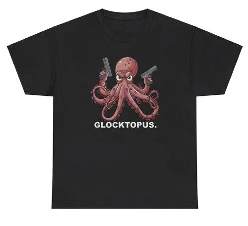 Glocktopus T Shirt Funny Octopus Glock Gun Marine Aquatic Sarcastic Graphic Tee