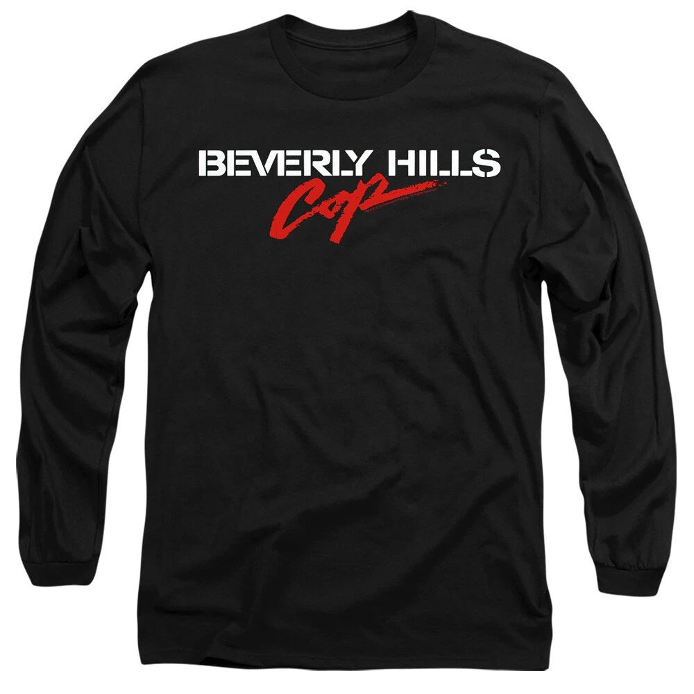 Beverly Hills Cop Logo Mens Long Sleeve T-Shirt, Black