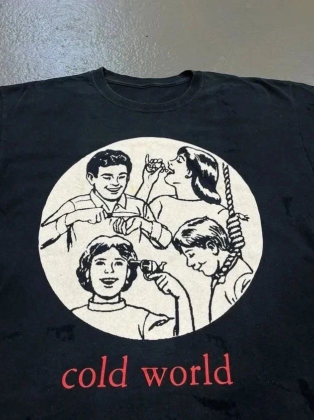 2000S Cold World Family Band T-Shirt Size S-5Xl Cotton Black MI936