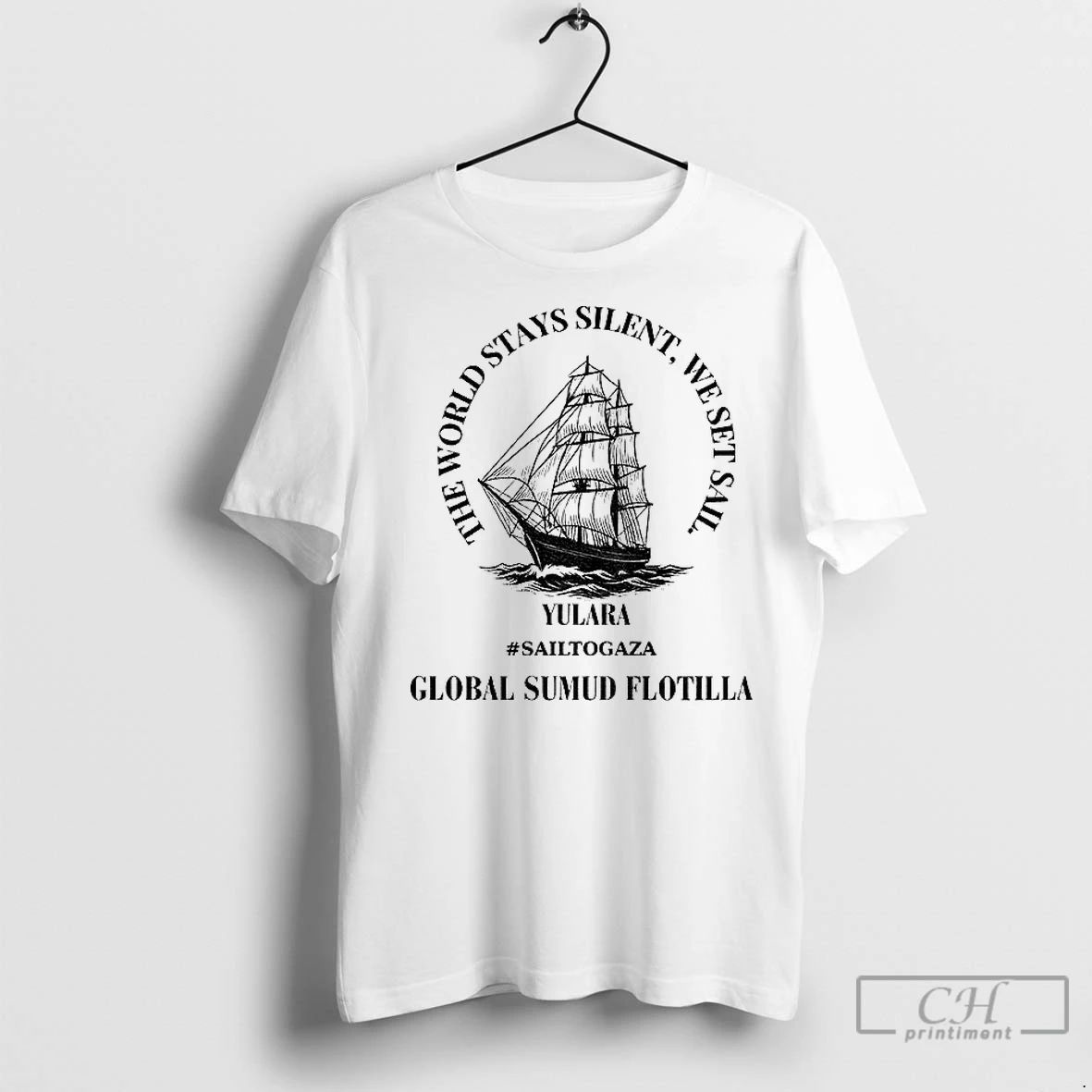Classic Sailboat Global Palestinian Solidarity Protest