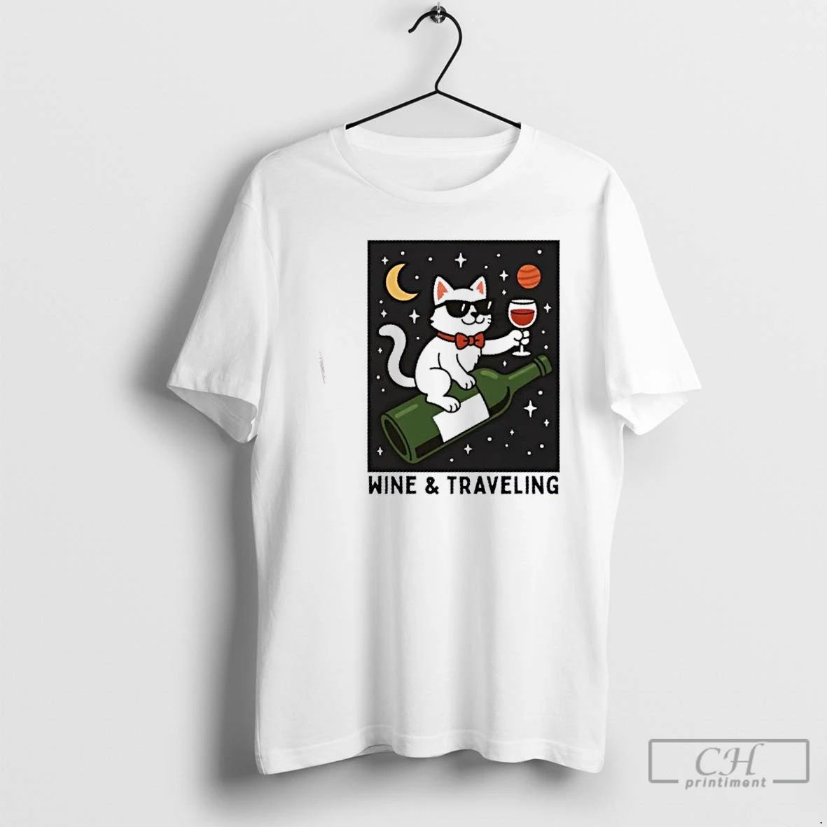 Classic Cat Wine And Traveling T Shirts